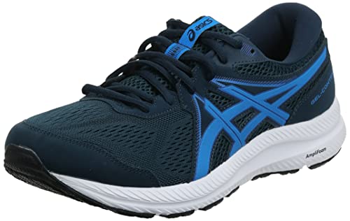 ASICS Zapatillas de correr Gel-Contend 7 para hombre, Azul Francés/Azul Eléctrico, 40.5 EU