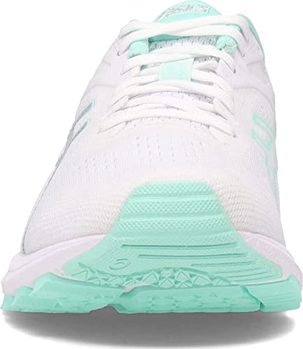 ASICS Zapatillas de running GT-1000 10 para mujer, blanco, plateado (White/Pure Silver), 40.5 EU