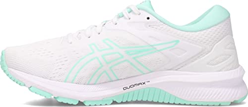 ASICS Zapatillas de running GT-1000 10 para mujer, blanco, plateado (White/Pure Silver), 40.5 EU