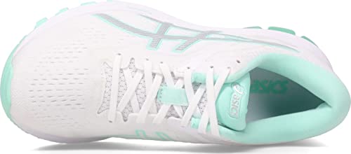 ASICS Zapatillas de running GT-1000 10 para mujer, blanco, plateado (White/Pure Silver), 40.5 EU