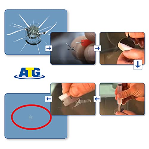 ATG Kit de reparacion de parabrisas - repara cristal grietas, roturas, arañazos - Reparacion lunas coche