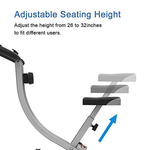 ATIVAFIT Bicicleta de Ciclismo Interior Plegable magnética Vertical Bicicleta estática giratoria reclinable Bicicleta de Ejercicio