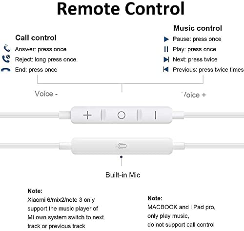 Auriculares In Ear para iPhone, Auriculares con Aislamiento de Ruido Soporte Control de Volumen de Llamadas Compatible con iPhone 7/8/11/XS/XR/X/7 Plus/Soporta Todo el Sistema iOS (Blanco)