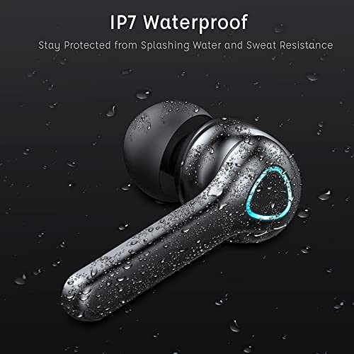 Auriculares Inalámbricos Bluetooth 5.0, In-Ear Auriculares, Cancelación del Ruido CVC8.0, Aptx HD Calidad de Sonido, IP7 Impermeable Auriculares Deportivos, para Correr Deportivo al Aire Libre