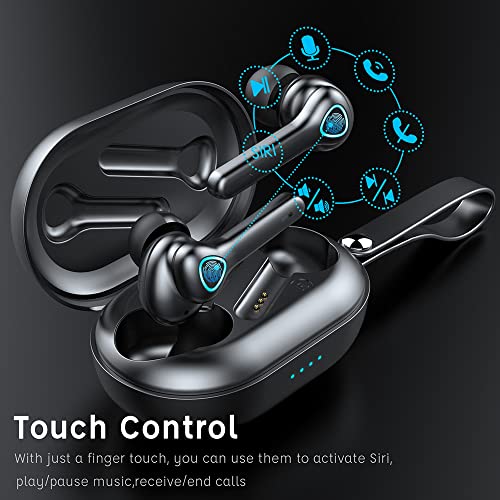 Auriculares Inalámbricos Bluetooth 5.0, In-Ear Auriculares, Cancelación del Ruido CVC8.0, Aptx HD Calidad de Sonido, IP7 Impermeable Auriculares Deportivos, para Correr Deportivo al Aire Libre