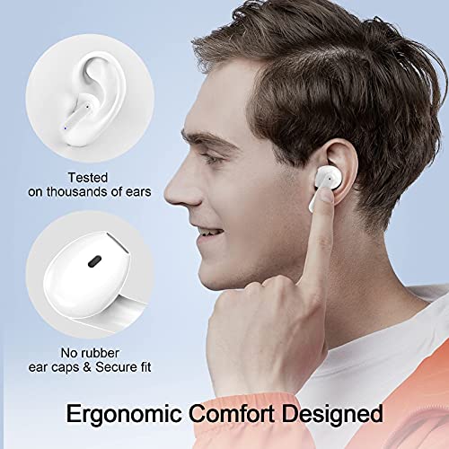 Auriculares Inalámbricos, Doubc Auriculares Bluetooth 5.1 con Micrófono Cascos Inalambricos CVC8.0 Cancelación de Ruido Mini Twins Auriculares In-Ear HiFi Wirless Earbuds 24 Horas USB-C Caja de Carga