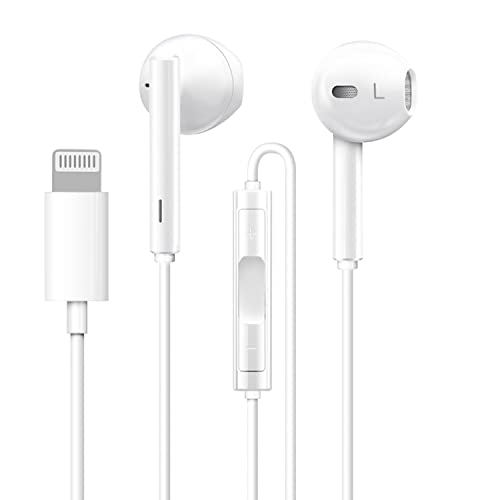 Auriculares para iPhone 13, Apple Auriculares estéreo fidelidad con micrófono y control de volumen Compatible con iPhone 13/13 Pro/12/SE/11/X/XS Max/XR/8/8 Plus/7/7 Plus Soporta todos los sistemas iOS