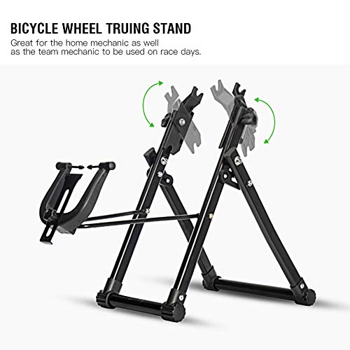 Ausla Soporte de Centrar para Rueda de Bicicleta, Hogar Mecánico de Bicicleta de Rueda Truing Stand, para Accionamiento de Tambor de Flor Frontal de 100 mm Trasero de 135 mm