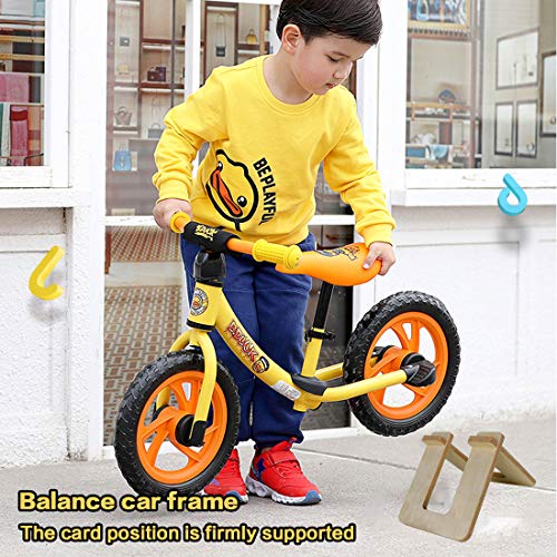 auvstar Soporte de Suelo para Bicicleta de Equilibrio,Soporte de Equilibrio de Bicicleta para Niños Portátil Soporte para Estacionamiento de Bicicletas，para Bicicletas de 10-12 Pulgadas