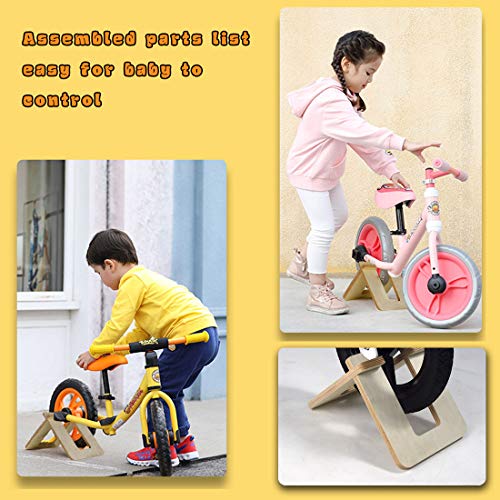 auvstar Soporte de Suelo para Bicicleta de Equilibrio,Soporte de Equilibrio de Bicicleta para Niños Portátil Soporte para Estacionamiento de Bicicletas，para Bicicletas de 10-12 Pulgadas