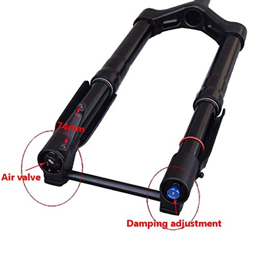 AWJ Horquilla de suspensión Amortiguador de Aire 26"Pulgadas Horquilla para Bicicleta MTB Horquilla Invertida para Bicicleta Tubo cónico 1-1/2" Carrera 150 mm Eje pasante 15 mm