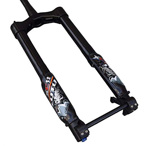 AWJ Horquilla de suspensión Amortiguador de Aire 26"Pulgadas Horquilla para Bicicleta MTB Horquilla Invertida para Bicicleta Tubo cónico 1-1/2" Carrera 150 mm Eje pasante 15 mm