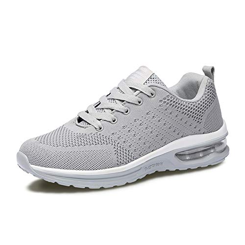 Axcone Hombre Mujer Zapatillas de Correr Casual Aire Libre Deporte Fitness Zapatillas de Running para Deportivos Entrenamiento- 5066 GY 39