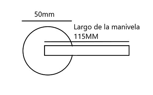 AZERO Juego manivela VENUS con placa o con roseta negro (CON ROSETA)