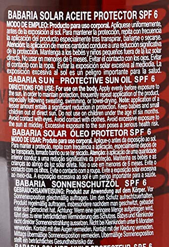 Babaria Pistola Aceite Protector Solar Zanahoria SPF6-300 ml