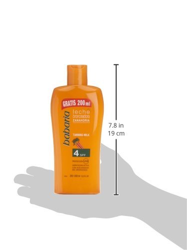 Babaria Zanahoria Leche Bronceadora SPF4 Protector Solar - 400 ml