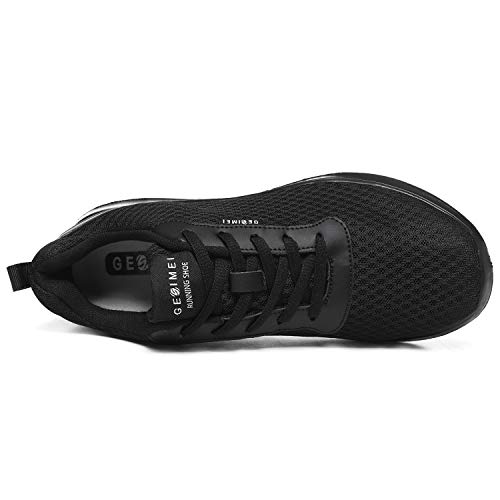 BaiMoJia Zapatillas Deportivas Hombre Zapatos Running Bambas Deporte Ligeras Verano Casual Todo Negro 45 EU