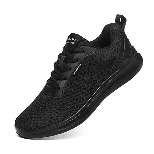 BaiMoJia Zapatillas Deportivas Hombre Zapatos Running Bambas Deporte Ligeras Verano Casual Todo Negro 45 EU