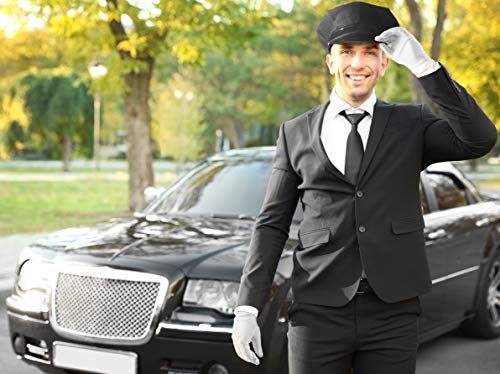 Balinco Gorra de chófer negra - el complemento perfecto para tu disfraz de chófer de boda o conductor/chófer