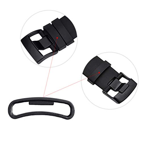 Baluue Compatible para Suunto Core Watch Band Loop - 4 Piezas Correa de Reloj de Silicona Anillo de Repuesto Soporte de Reloj Retenedor Correa de Reloj Aro de Retención - Negro