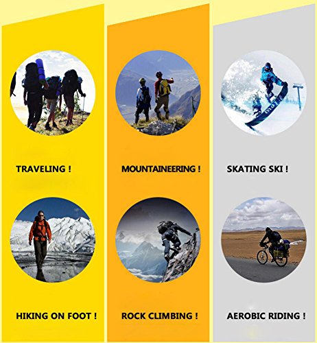 Barrageon Calcetines de Esquí de Invierno Térmico Calientes para Esquiar, Snowboard, Ciclismo, Trekking Control Humedad Anti-Odor Anti-Bacteriano para Infantiles Niños Negro/Azul(EU 35-38)