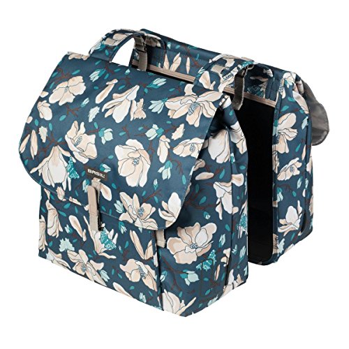 Basil Magnolia Bolsa para Bicicleta, Mujer, Azul petróleo, 39 cm x 18 cm x 35 cm