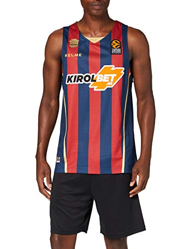 Baskonia 1º Equipación Camiseta Adultos Unisex, Azulgrana, M