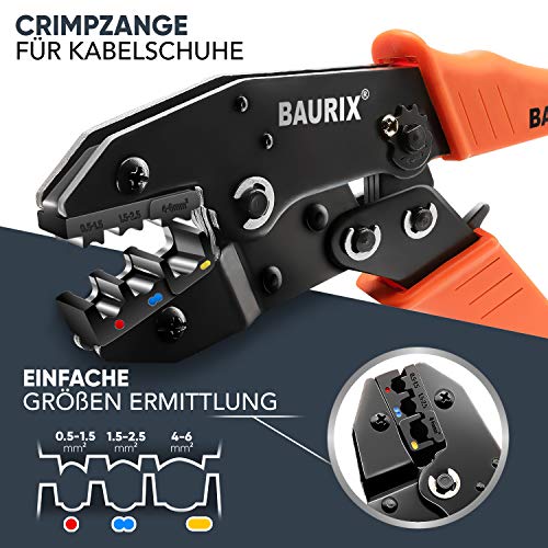 BAURIX® Crimpadora incluye 700 unidades de terminales de cable, alicates para terminales de 0,50 – 6,00 mm², terminales de cable, alicates, crimpadora, crimpadora, crimpadora