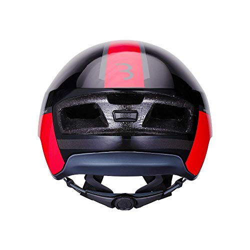 BBB Tithon Casco Ciclismo Carretera, Hombre, Negro/Rojo, M