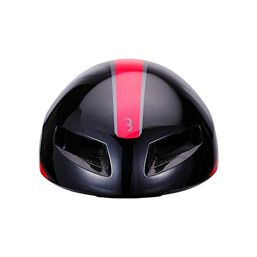 BBB Tithon Casco Ciclismo Carretera, Hombre, Negro/Rojo, M