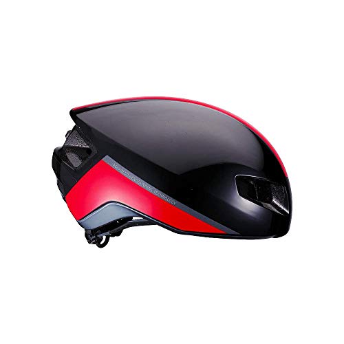 BBB Tithon Casco Ciclismo Carretera, Hombre, Negro/Rojo, M