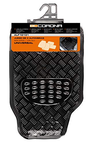 BC Corona ALF10131 Alfombra de Goma y Aluminio, Negro