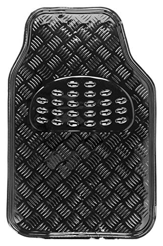 BC Corona ALF10131 Alfombra de Goma y Aluminio, Negro