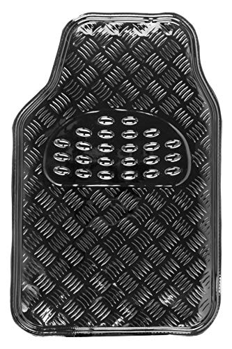 BC Corona ALF10131 Alfombra de Goma y Aluminio, Negro