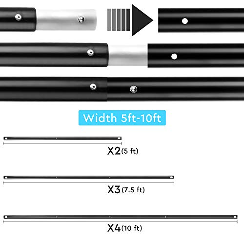 BDDFOTO Kit de Soporte de Estante de Fondo Ajustable de 2x3 Metros para Retrato, fotografía de Productos y grabación de Video, con Bolsa de Lona portátil