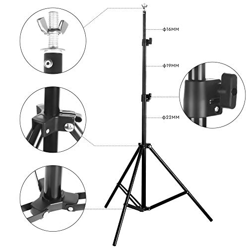 BDDFOTO Kit de Soporte de Estante de Fondo Ajustable de 2x3 Metros para Retrato, fotografía de Productos y grabación de Video, con Bolsa de Lona portátil