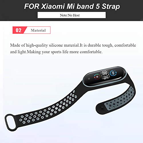 BDIG [6+2] Pulsera Mi Band 6 Correas Compatible para Xiaomi Mi Band 5 & Amazfit Band 5, Colorido Suave Silicona Reloj Recambio Brazalete Impermeable Correa para Mi Band 5/MiBand 6/Amazfit Band 5