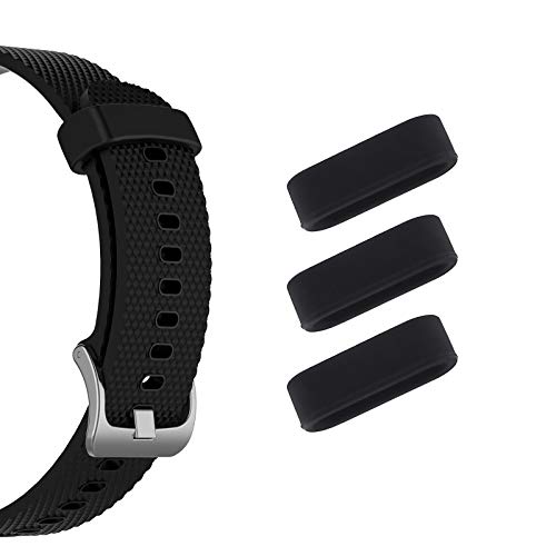 Be In Your Mind - Correa de reloj de pulsera, compatible con Garmin Vivoactive 3 Music y anillo de silicona para asegurar. Color negro