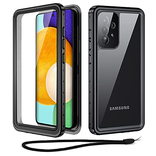 Beeasy Funda para Samsung A52 4G & 5G Impermeable, Samsung A52S Funda,IP68 Sumergible Carcasa,360 Grados Protección con Protector de Pantalla Incorporado,Militar Antigolpes Antichoque Estanca,Negro