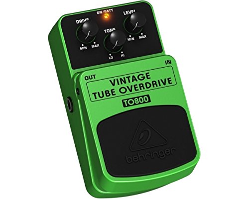 Behringer TO800 equipo de música adicional, equipos de música adicionales, 100-230V, 50/60 Hz, 7 cm, 12.3 cm, 5.4 cm, Verde, VINTAGE TUBE OVERDRIVE TO800, Guitar Pedal