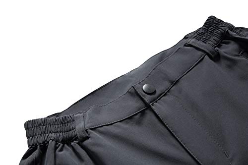 BenBoy Pantalones de Montaña Hombre Impermeables Invierno Calentar Pantalones Trekking Escalada Senderismo Softshell,KZ1602-Grey2-M