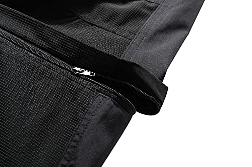 BenBoy Pantalones Trekking Trabajo Mujer Impermeables Convertible Pantalones Cortos Montaña Escalada Senderismo Transpirable Ligero Secado Rápido Pantalon Aire Libre KZ2242W-Dark Grey-M