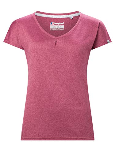 Berghaus Explorer Base Crew Camiseta de Manga Larga, Mujer, Malaga/Tonally Darker Malaga, 16