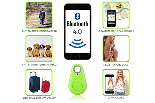 BES 23667 Localizador Gps, Tracker Bluetooth, Antipérdida Llaves, Buscar Perros Niños, colores surtidos