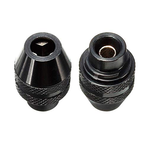 Bestgle 2 Piezas 4486 Portabrocas sin Llave Cambio para Dremel Electric Grinder Tool 0,4-3,4 mm de Metal Negro multiherramienta Dremel