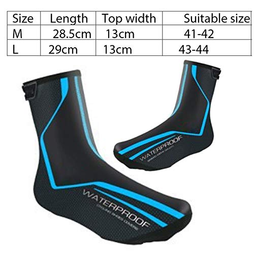 Bestine Fundas Impermeables para Zapatillas de Ciclismo Fundas Para Zapatillas de Ciclismo Fundas Térmicas Para Zapatos para Hombres y mujeres, Zapatillas de Ciclismo MTB (EU43-46(UK9.5-11.5),Blue)