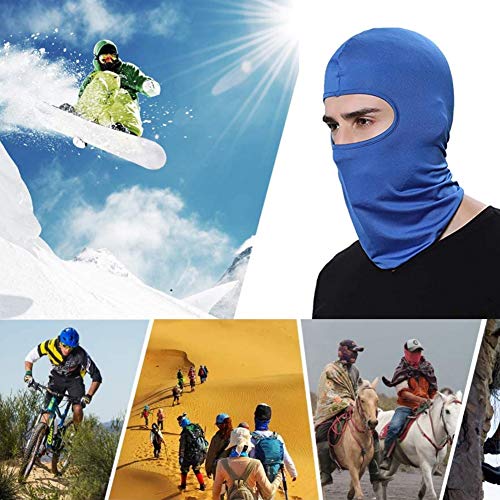 BESTZY 6 Piezas Pasamontañas Cara máscara - Talla única elástica Tela Balaclava Máscara Pasamontañas Protector para Ciclismo Esqui contra Viento,Balaclava Cara Máscara de protección