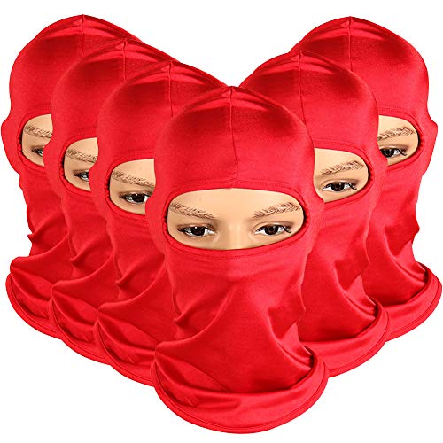 BESTZY 6 Piezas Pasamontañas Cara máscara - Talla única elástica Tela Balaclava Máscara Pasamontañas Protector para Ciclismo Esqui contra Viento,Balaclava Cara Máscara de protección