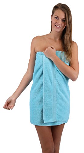 Betz Juego de Toallas de 10 Piezas 2 Toallas de baño 4 Toallas de Mano 2 Toallas para Invitados 2 Manoplas de baño 100% algodón Toalla Ducha baño Mano Premium de Color Azul Claro y Turquesa