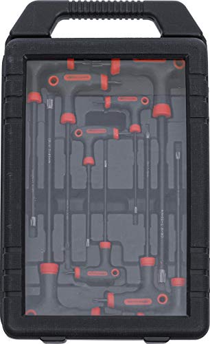 BGS Diy 7880 | Juego de destornilladores con empuñadura en T | perfil en T (para Torx) con perforación | T10 - T50 | 9 piezas